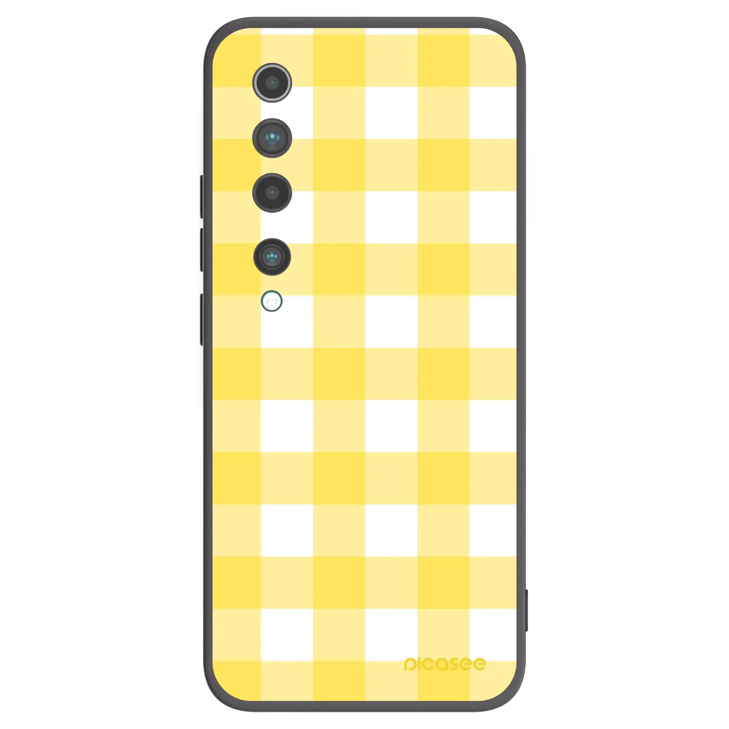Picasee Xiaomi Mi 10 Hülle - Schwarzes Silikon - Gride lemon