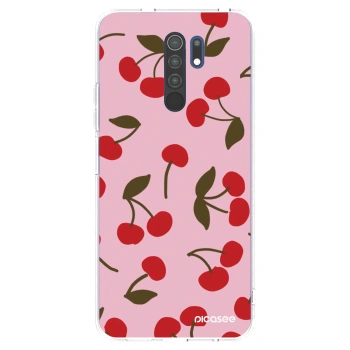 Picasee Xiaomi Redmi 9 Hülle - Transparentes Silikon - Cherry