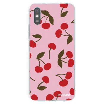 Picasee Xiaomi Redmi 9A Hülle - Transparentes Silikon - Cherry