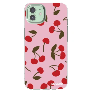 Picasee Apple iPhone 12 Hülle - Transparentes Silikon - Cherry