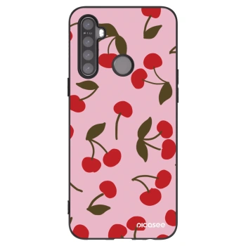 Picasee Realme 5 Hülle - Schwarzes Silikon - Cherry