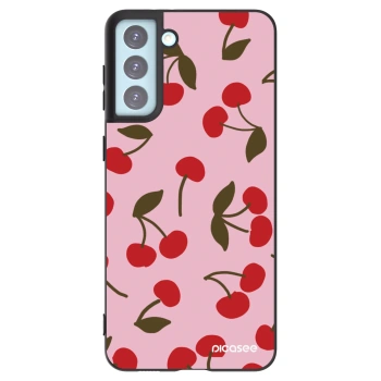 Picasee Samsung Galaxy S21+ 5G G996F Hülle - Schwarzes Silikon - Cherry