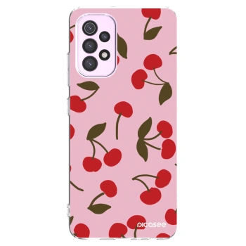Picasee Samsung Galaxy A32 5G A326B Hülle - Transparentes Silikon - Cherry