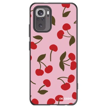 Picasee Xiaomi Redmi Note 10S Hülle - Schwarzes Silikon - Cherry