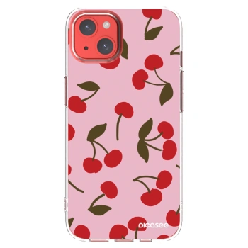 Picasee Apple iPhone 13 Hülle - Transparentes Silikon - Cherry