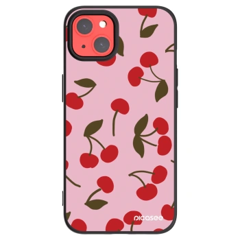 Picasee Apple iPhone 13 Hülle - Schwarzes Silikon - Cherry