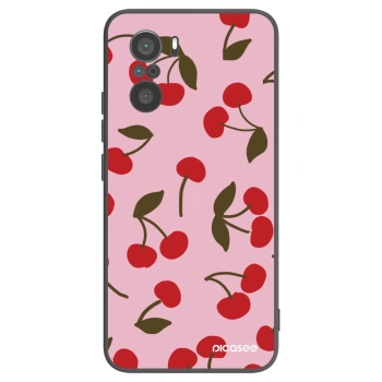 Picasee Xiaomi Poco F3 Hülle - Schwarzes Silikon - Cherry