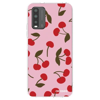 Picasee Xiaomi Redmi 9T Hülle - Schwarzes Silikon - Cherry