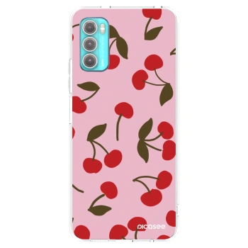 Picasee Motorola Moto G60 Hülle - Transparentes Silikon - Cherry