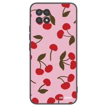 Picasee Realme 8i Hülle - Schwarzes Silikon - Cherry