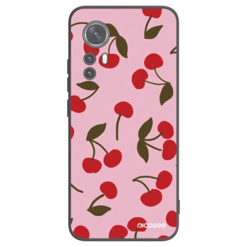 Picasee Xiaomi 12 Hülle - Schwarzes Silikon - Cherry
