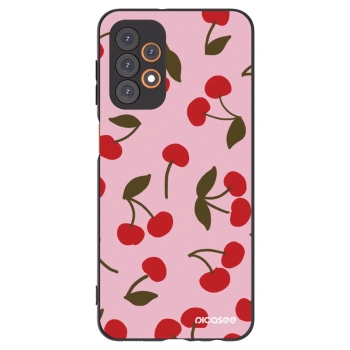 Picasee Samsung Galaxy A23 A235F 4G Hülle - Schwarzes Silikon - Cherry