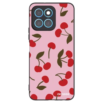 Picasee Honor X8 5G Hülle - Schwarzes Silikon - Cherry