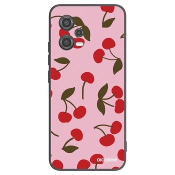 Picasee Xiaomi Poco X5 Hülle - Schwarzes Silikon - Cherry