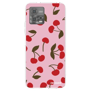 Picasee Motorola Moto G72 Hülle - Transparentes Silikon - Cherry