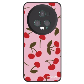Picasee Honor Magic5 Pro Hülle - Schwarzes Silikon - Cherry