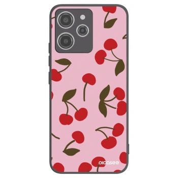 Picasee Xiaomi Redmi 12 4G Hülle - Schwarzes Silikon - Cherry