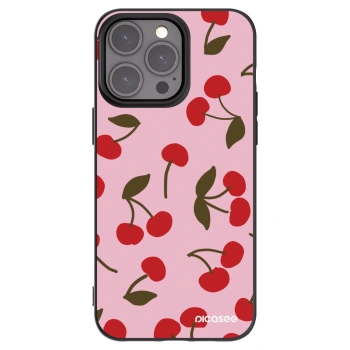 Picasee Apple iPhone 15 Pro Max Hülle - Schwarzes Silikon - Cherry