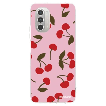 Picasee Motorola Moto G51 Hülle - Transparentes Silikon - Cherry