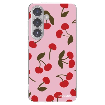 Picasee Samsung Galaxy S24 S921B 5G Hülle - Transparentes Silikon - Cherry