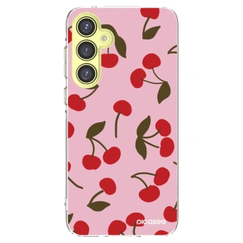 Picasee Samsung Galaxy A35 5G A356B Hülle - Transparentes Silikon - Cherry