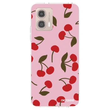 Picasee Motorola Moto G53 5G Hülle - Transparentes Silikon - Cherry