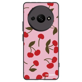 Picasee Xiaomi Redmi A3 Hülle - Schwarzes Silikon - Cherry