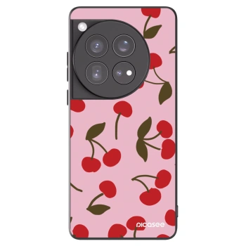 Picasee OnePlus 12 5G Hülle - Schwarzes Silikon - Cherry