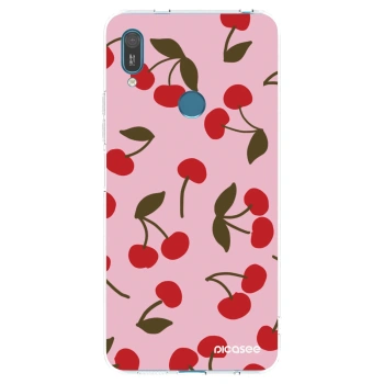 Picasee Huawei Y7 2019 Hülle - Transparentes Silikon - Cherry