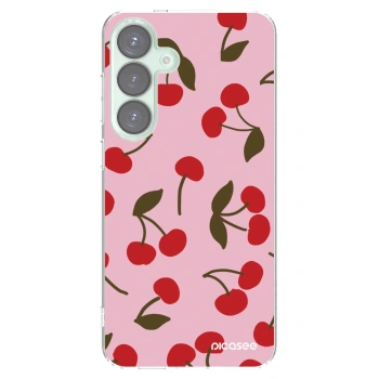 Picasee Samsung Galaxy S25+ 5G Hülle - Transparentes Silikon - Cherry