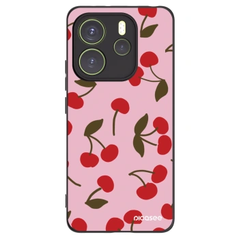 Picasee Xiaomi Redmi Note 14 4G Hülle - Schwarzes Silikon - Cherry