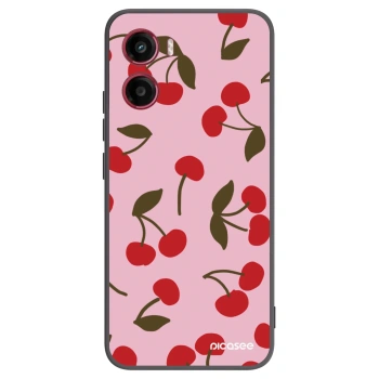 Picasee Motorola Moto G05 Hülle - Schwarzes Silikon - Cherry