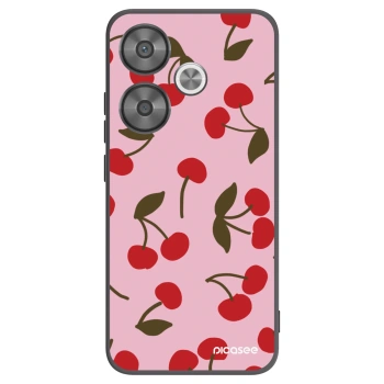 Picasee Xiaomi Poco F6 Hülle - Schwarzes Silikon - Cherry