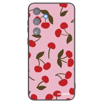 Picasee Samsung Galaxy S25 FE 5G Hülle - Schwarzes Silikon - Cherry