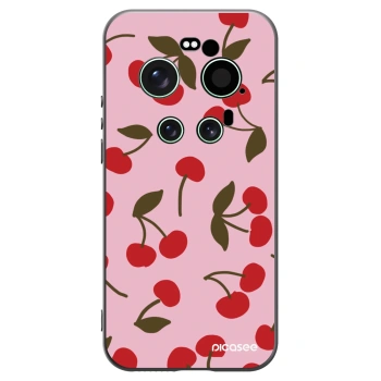 Picasee Xiaomi 17 Ultra Hülle - Schwarzes Silikon - Cherry