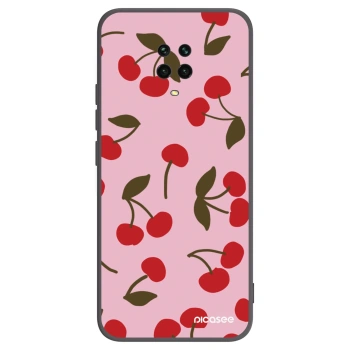 Picasee Xiaomi Redmi Note 9 Pro Hülle - Schwarzes Silikon - Cherry