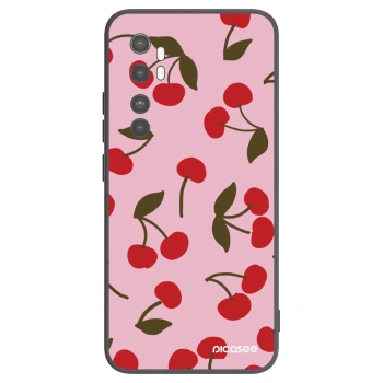 Picasee Xiaomi Mi Note 10 Lite Hülle - Schwarzes Silikon - Cherry