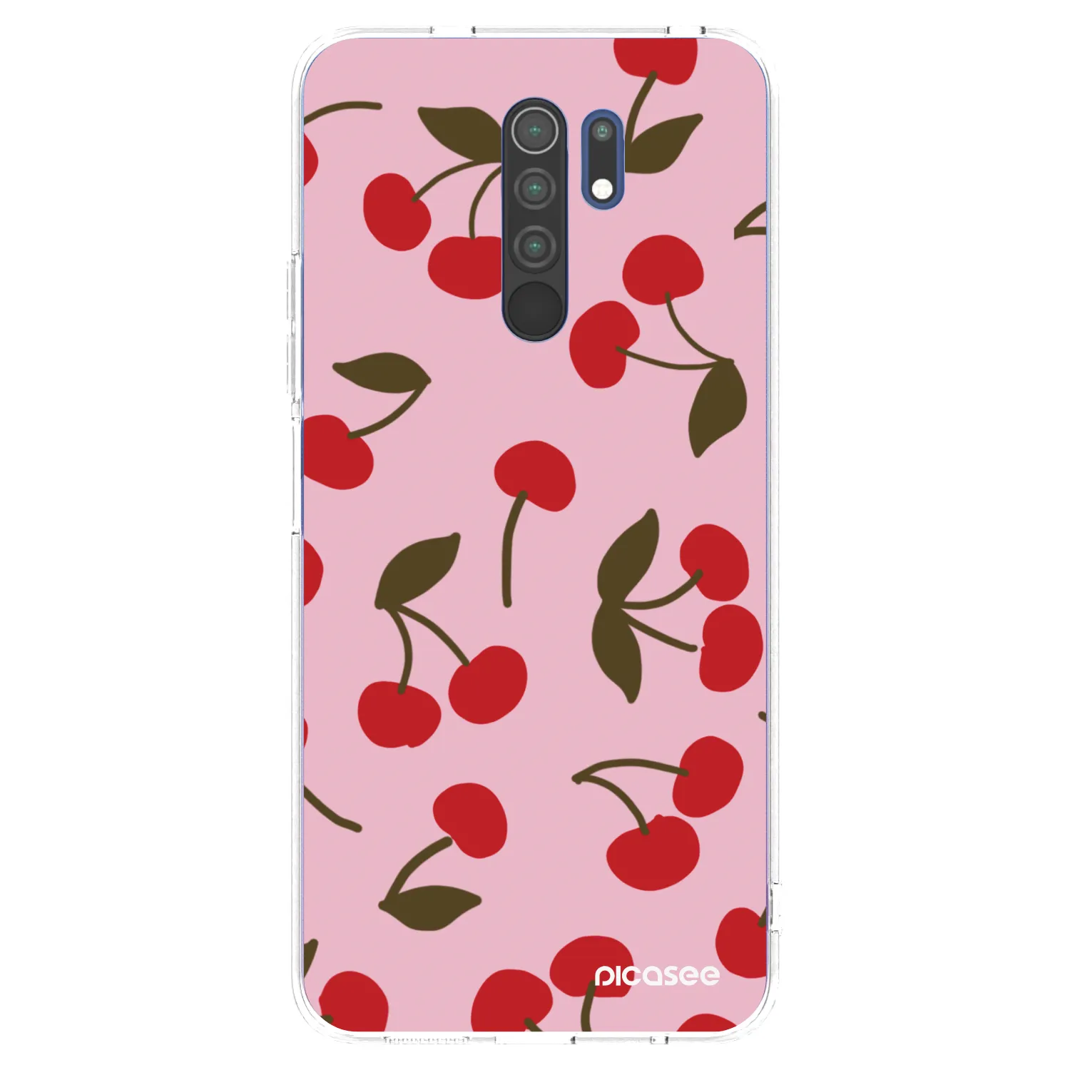 Picasee Xiaomi Redmi 9 Hülle - Transparentes Silikon - Cherry