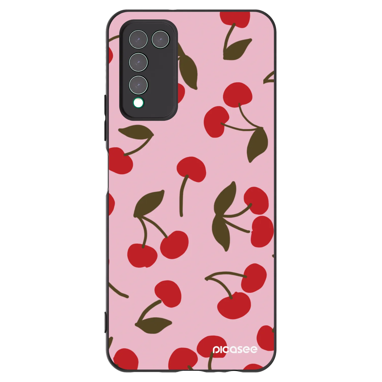 Picasee Honor 10X Lite Hülle - Schwarzes Silikon - Cherry