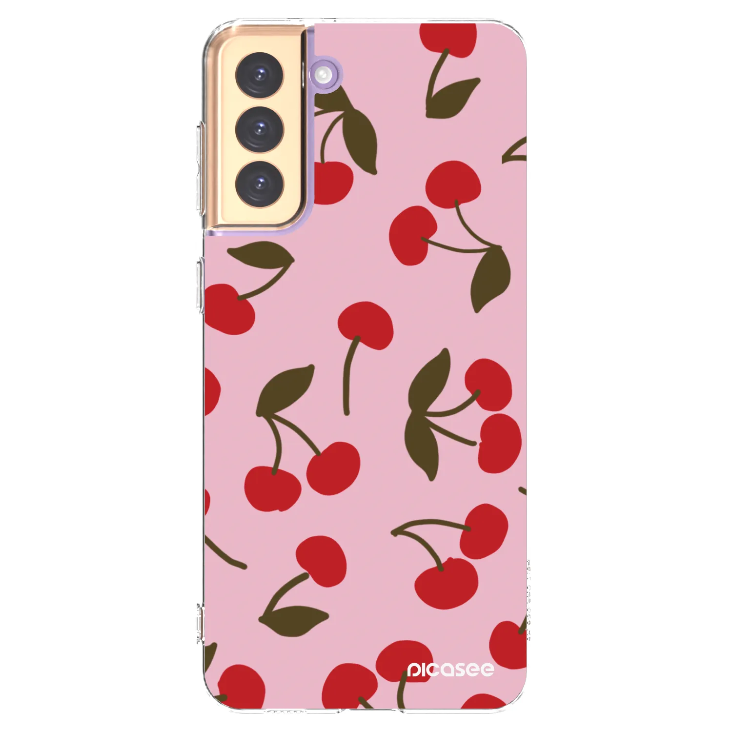 Picasee Samsung Galaxy S21+ 5G G996F Hülle - Transparentes Silikon - Cherry