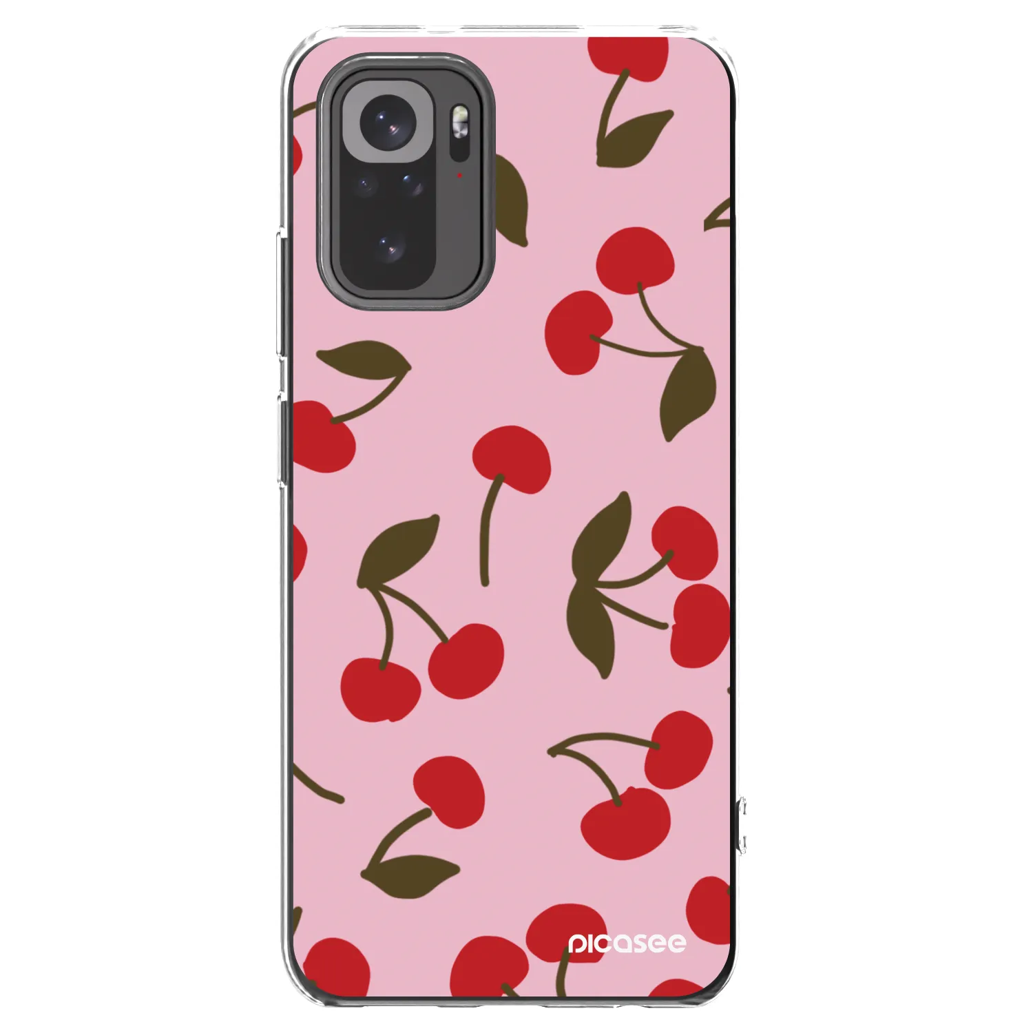Picasee Xiaomi Redmi Note 10 Hülle - Transparentes Silikon - Cherry