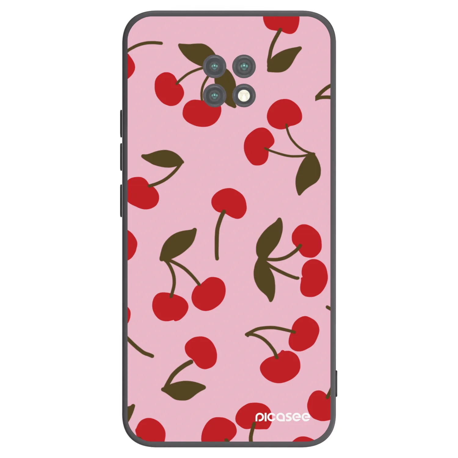 Picasee Xiaomi Redmi Note 9T Hülle - Schwarzes Silikon - Cherry