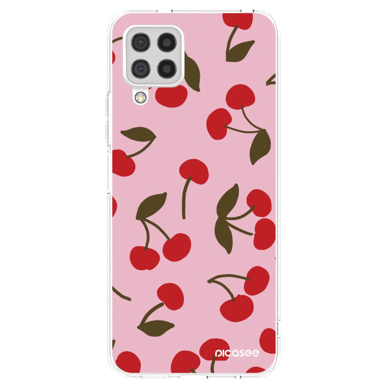 Picasee Samsung Galaxy A22 A225F 4G Hülle - Transparentes Silikon - Cherry
