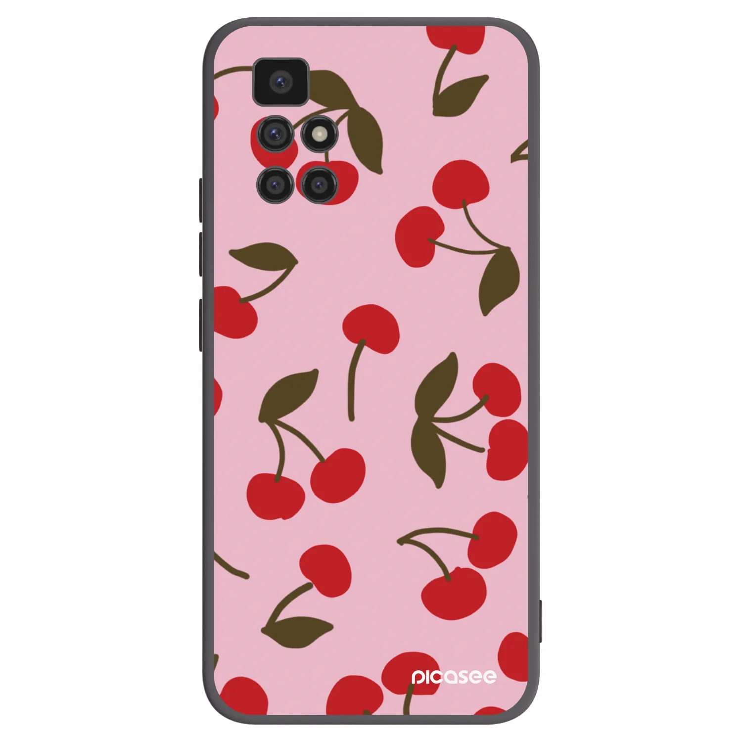 Picasee Xiaomi Redmi 10 Hülle - Schwarzes Silikon - Cherry
