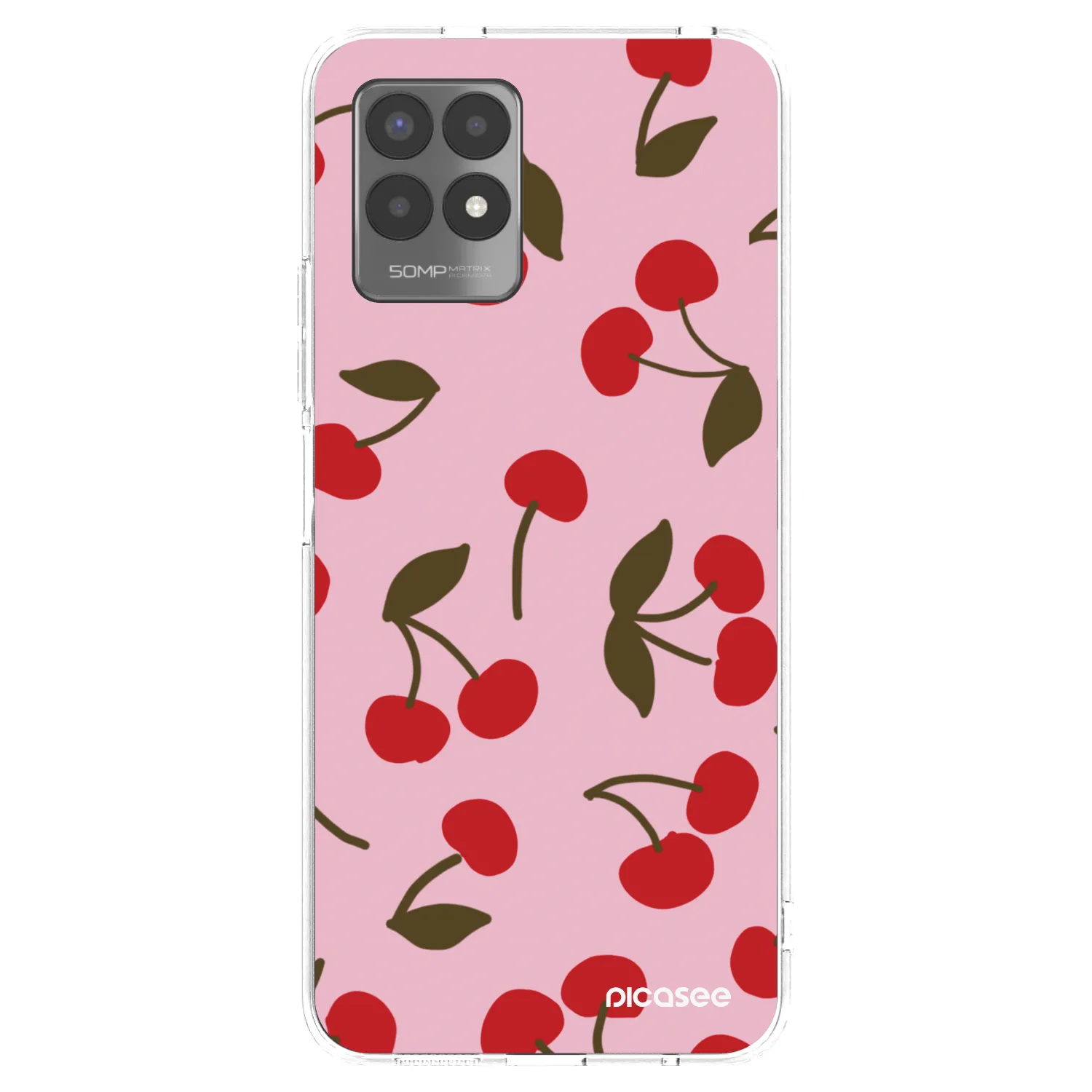 Picasee Realme 8i Hülle - Transparentes Silikon - Cherry