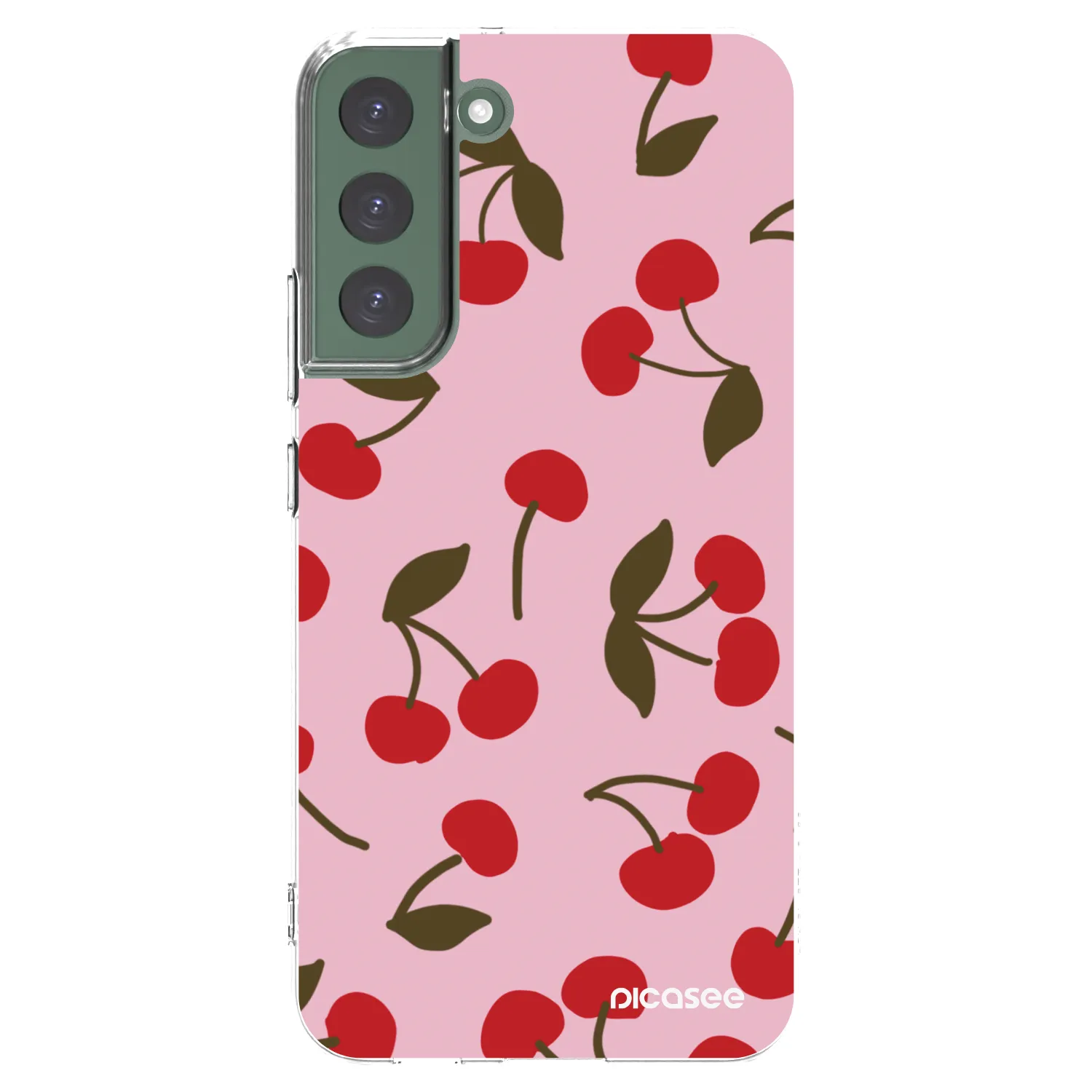 Picasee Samsung Galaxy S22+ 5G Hülle - Transparentes Silikon - Cherry