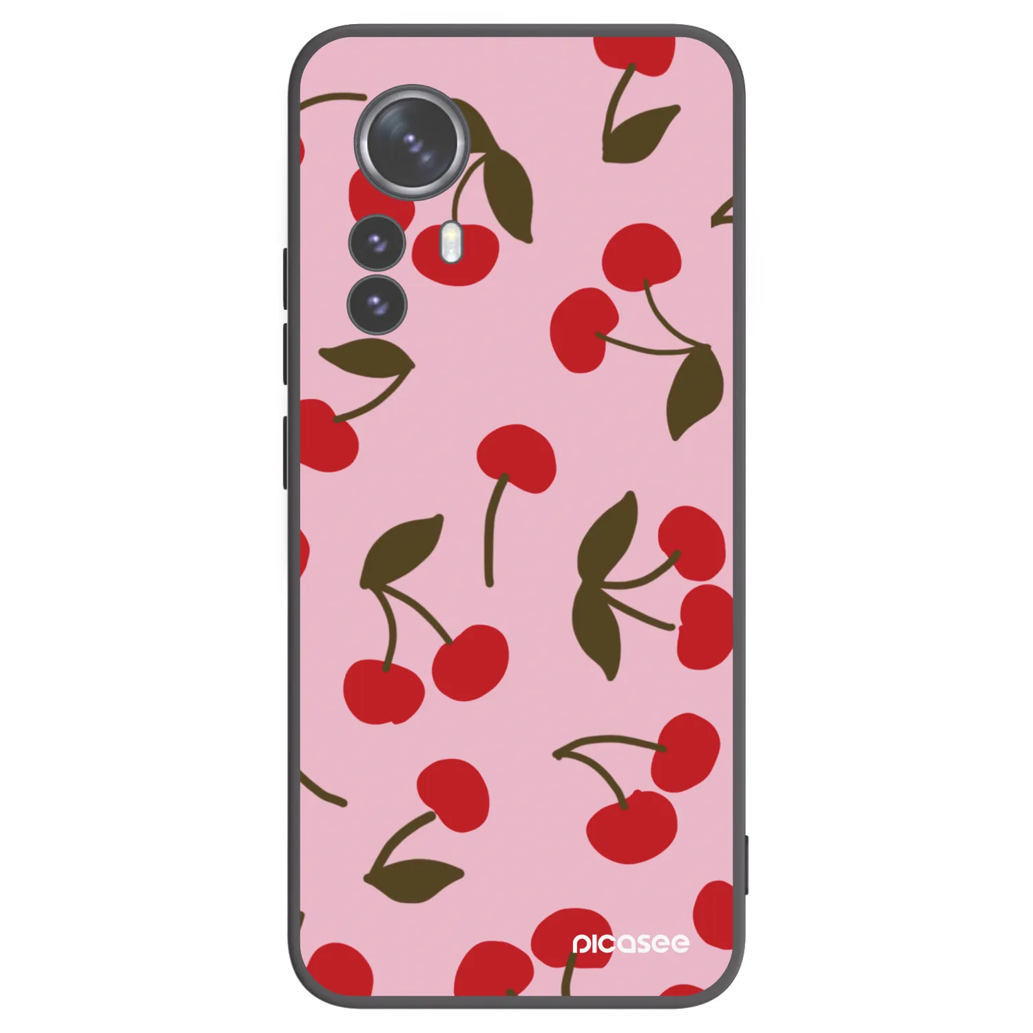 Picasee Xiaomi 12 Pro Hülle - Schwarzes Silikon - Cherry