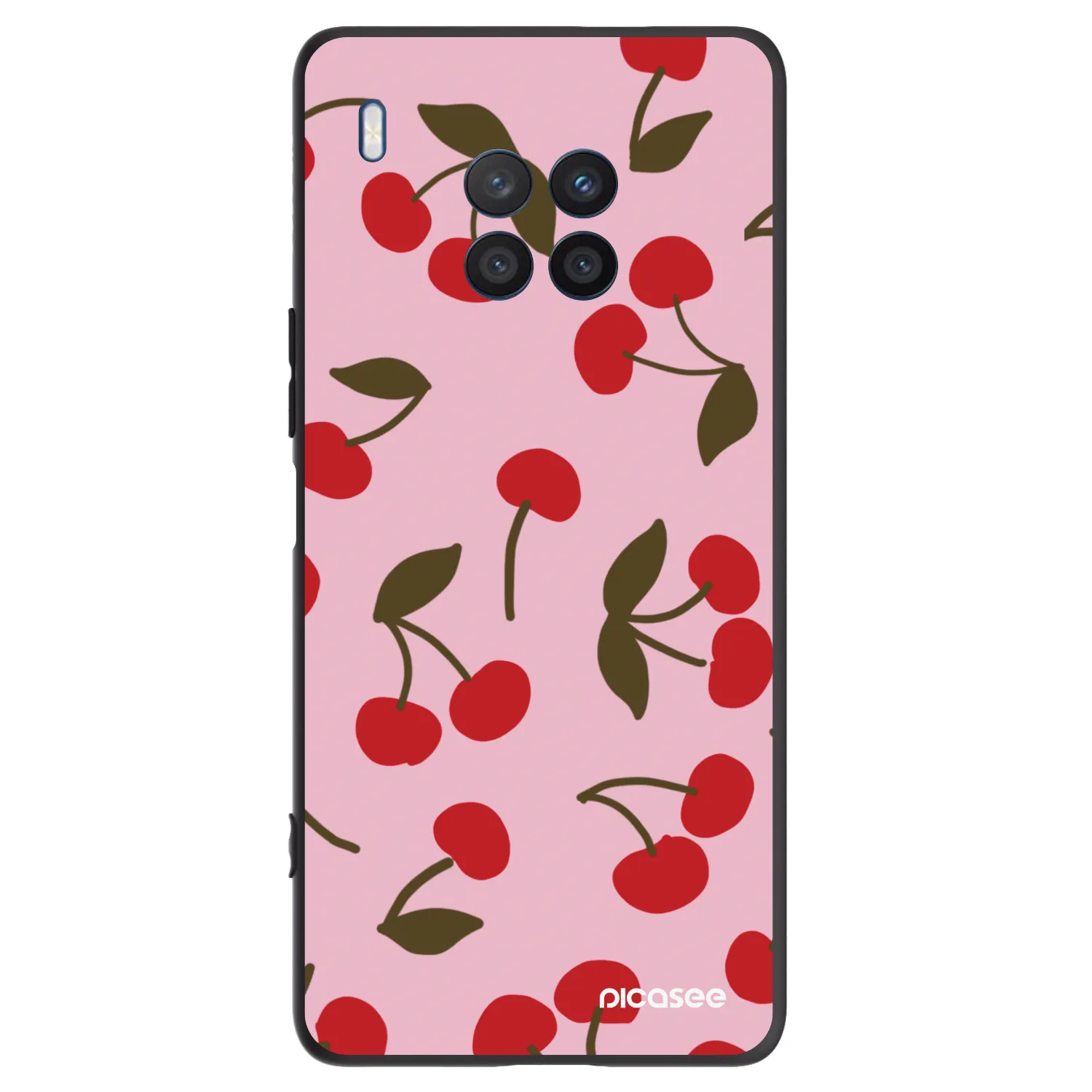 Picasee Honor 50 Lite Hülle - Schwarzes Silikon - Cherry