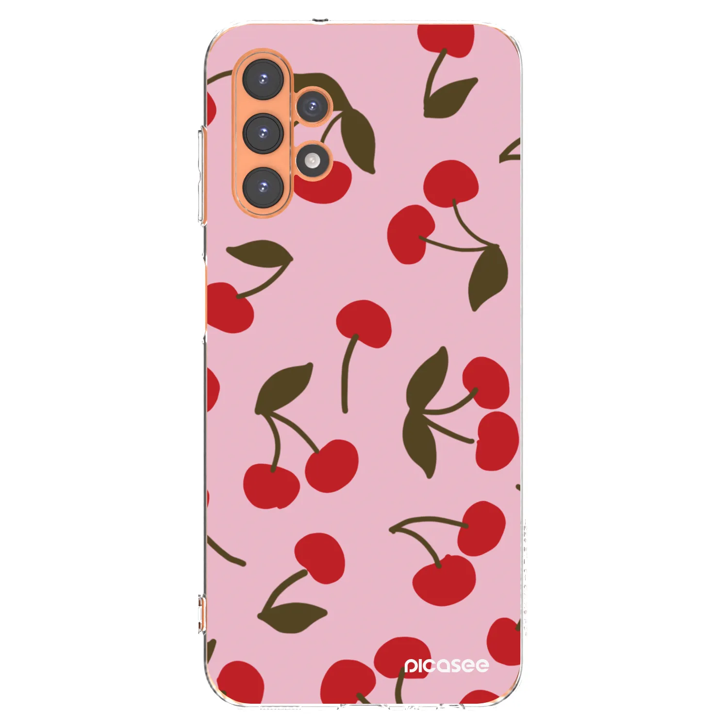 Picasee Samsung Galaxy A13 4G A135 Hülle - Transparentes Silikon - Cherry