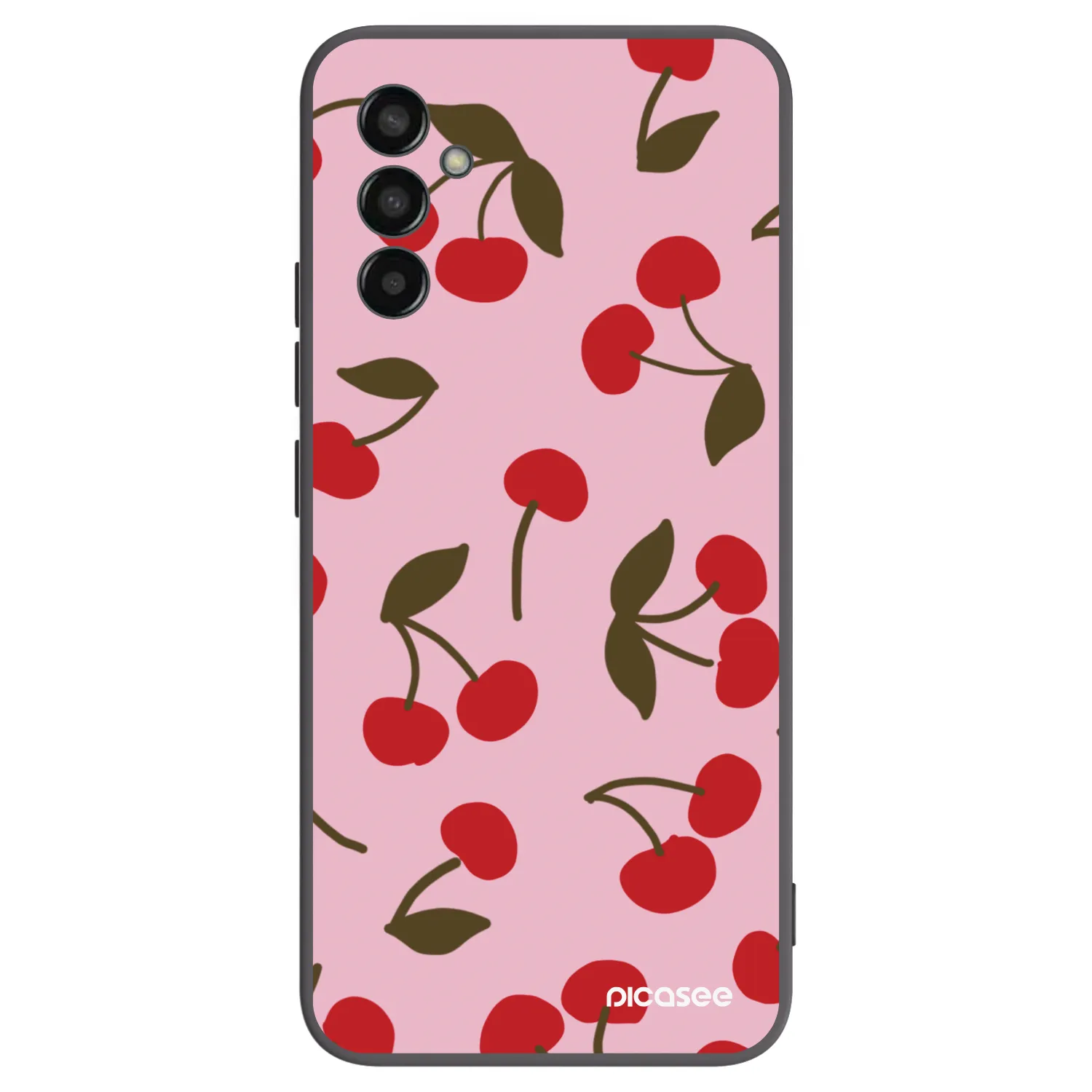 Picasee Samsung Galaxy M13 M135F Hülle - Schwarzes Silikon - Cherry